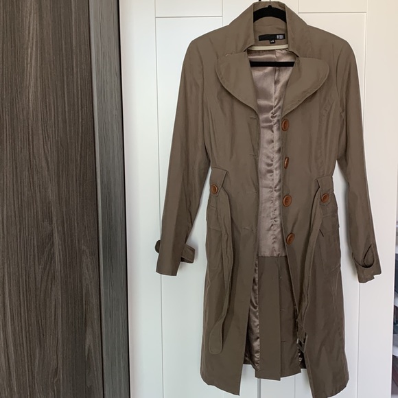 Olive Colour Trench Coat - Picture 3 of 10